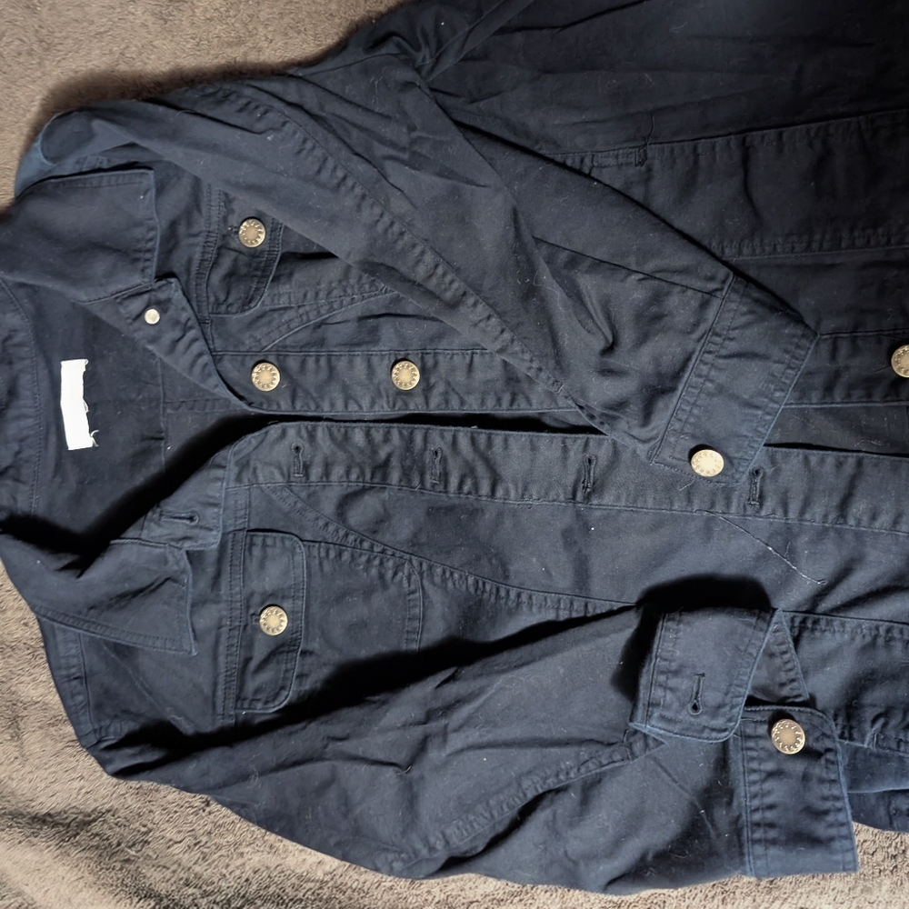 Christopher & Banks Black Jean Jacket